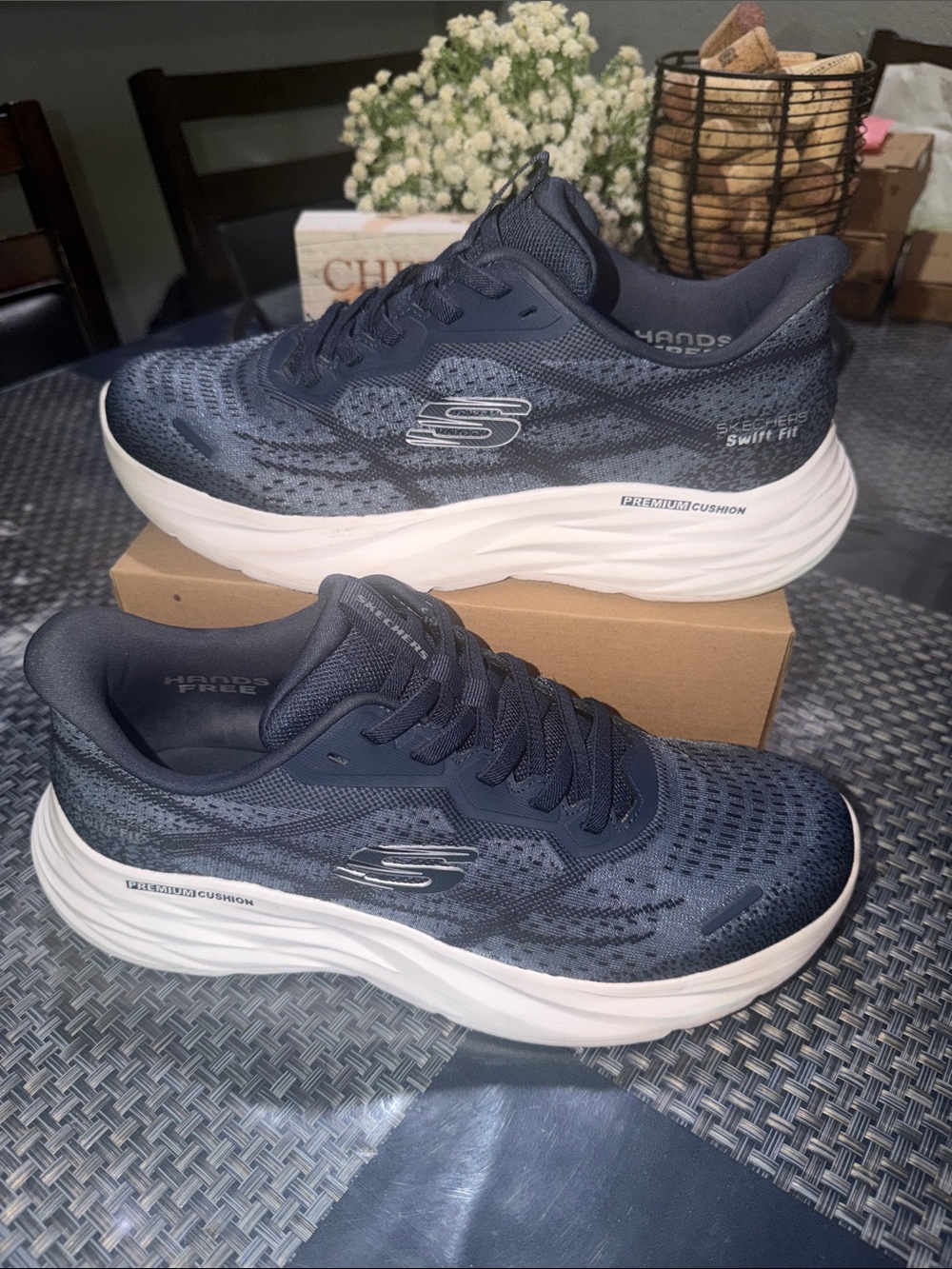 Skechers Men’s Navy Swift-Fit Athletic Walking Sneakers